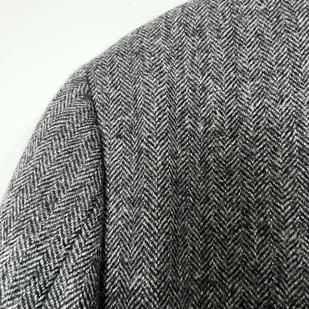 Lauren Ralph Lauren Grey Herringbone 100% Wool Blazer Sport Coat Men’s 44R Slim - Picture 5 of 10